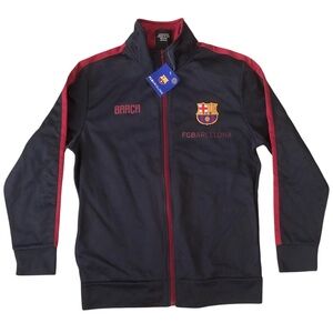 FC Barcelona Soccer Mens Medium Dark Blue Football Official Track Jacket 009